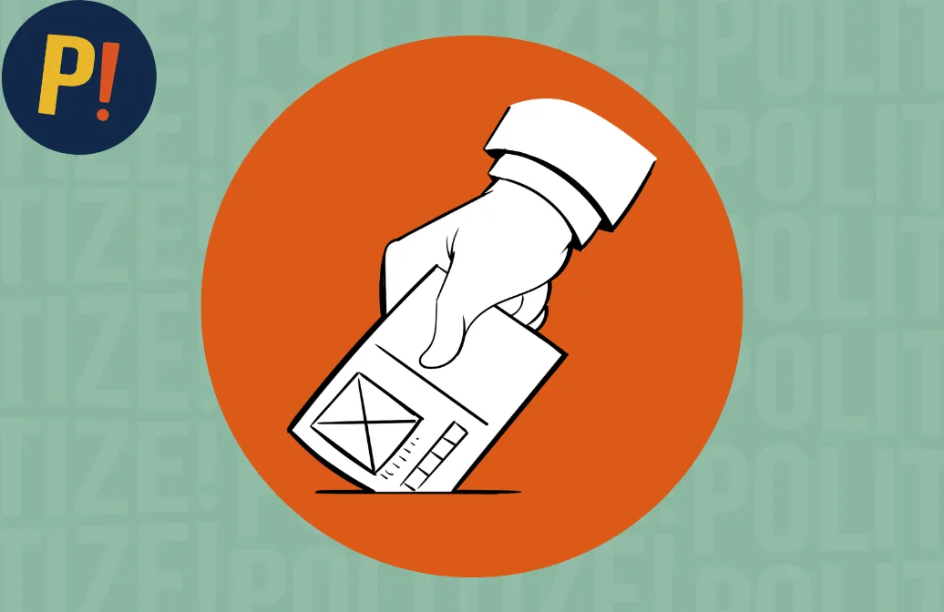 Imagen de una persona votando representando el derecho al voto