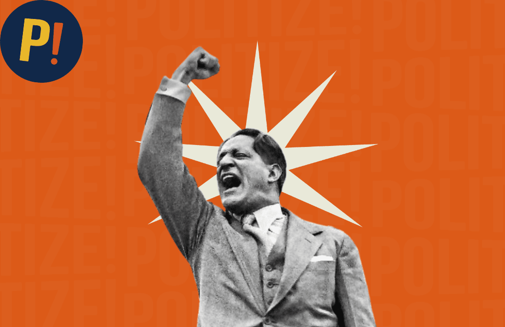 Imagen de Gaitán representando el Bogotazo