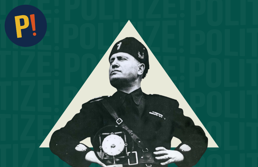 Imagen de Bendito Mussolini representando el fascismo